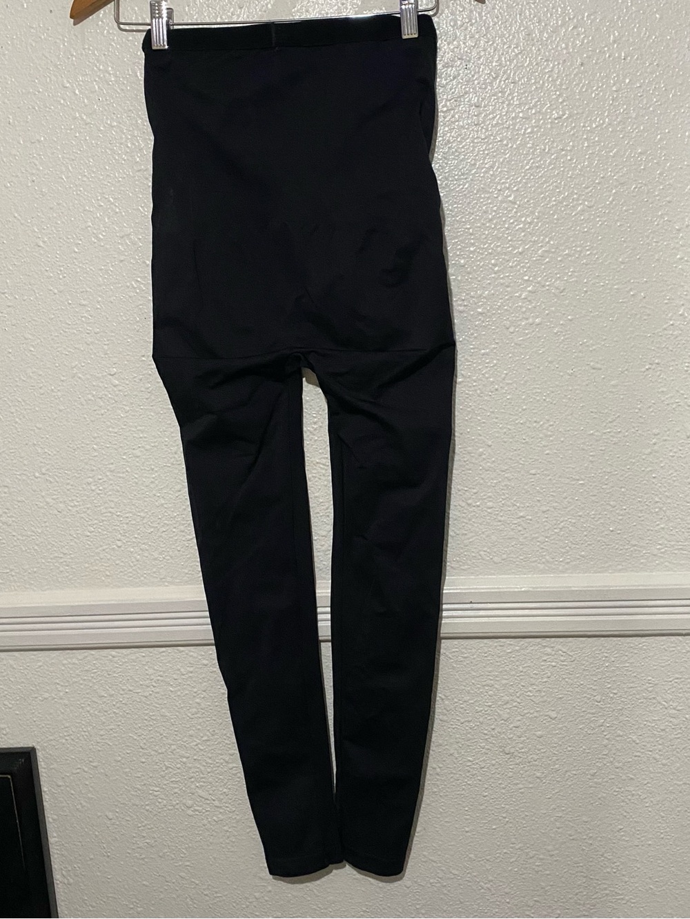 ASSETS SIZE L High-Waist Black Ponte Leggings with Smooth Support
